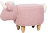 Beliani Unicorn Dierenhocker roze polyester, Katoen online kopen