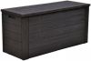 Shoppartners Opbergbox Houtlook 300 Liter Waterdicht 120 X 45 X 57 Cm Zwart online kopen